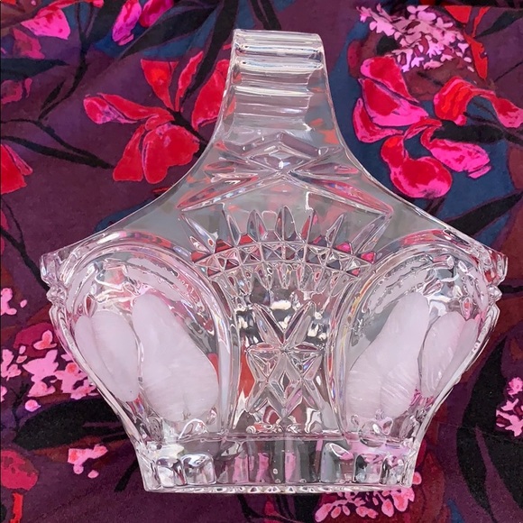 Other - Lead Crystal Etched Cut Glass Basket